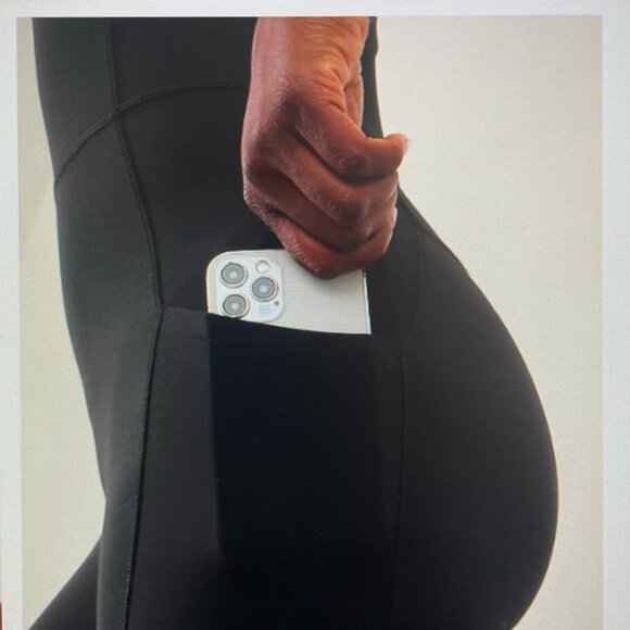 Athleta Trancend Black Women's 7/8 Bodysuit - Picture 5 of 9